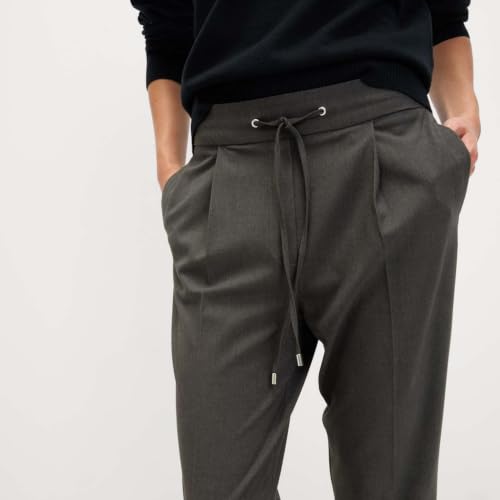 Image of Marks & Spencer Womens Solid Mid Rise Tapered Fit Trouser