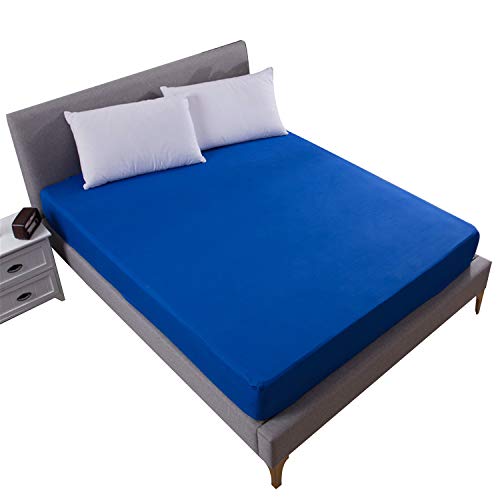 Protège-matelas imperméable bleu pour préserver la douceur de vos nuits 39x80