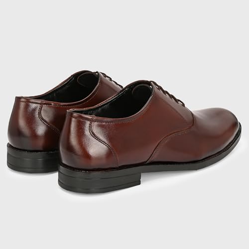 Image of Blue Leather by Centrino Genuine Leather Slip-On Men's Formal Shoe |Stylish with Soft Cushioned Insole |Trendy Non Lace-Up Design |Durable Leather with Anti-Skid Sole | Perfect for Formal Wear (4017)