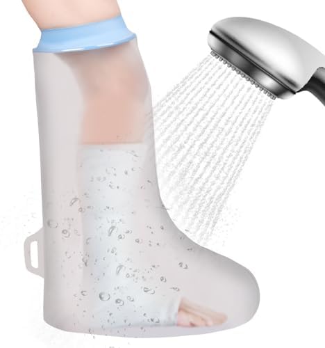 Fasola Duschschutz Bein, Wasserschutz Gipsbein für Dusche, Wiederverwendbarer Wasserdichter Beinprotektor, Wundpflegezubehör