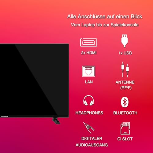 Telefunken Fernseher 40 Zoll Smart TV powered by TiVo (Full HD, HDR, Triple-Tuner, 6 Monate HD+ inkl.) XF40TO750S – Bild 5