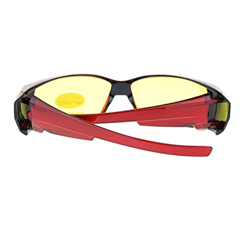 Womens Fit Over Glasses Polarized Yellow Lens Rhinestone Sunglasses4
