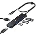 Price comparison product image Aceele USB C Hub, Ultra Slim USB Type C Adapter with USB 3.0 4 Port Thunderbolt 3 Compatible for Oculus RiftS, MacBook Pro 2018 2017 iMac, DELL XPS 15, Huawei P20