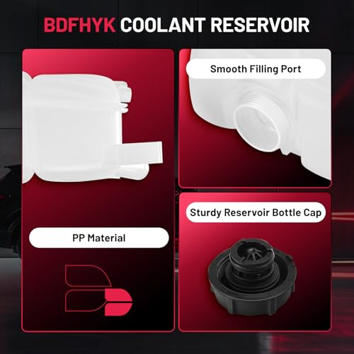 Image of BDFHYK Engine Coolant Expansion Reservoir Overflow Tank Compatible with 2012-2018 C-MAX Escape Focus Transit Connect Replace 603-382 CV6Z-8A080-A FO3014109 FO3014110 8V61-8K218-AE CV6Z8A080A