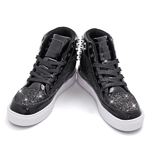 Image of IGxx Glitter Rivet Shoes Men Disco Punk High Top Women Sneakers