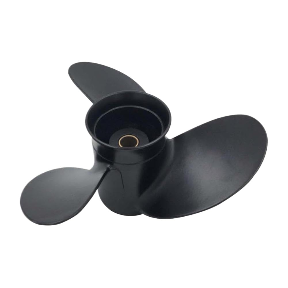 Hélice para Barco de 8,5 Pulgadas x 9 Pulgadas, Compatible con Motores fueraborda de 8HP a 9,8HP, 12 Dientes, Color Negro