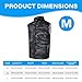 Fan Vest Breathable Circulating 3 Speed Fan Jacket USB Power Light Cooling Vest Cable Control Round Neck Sleeveless Cool Vest for Working Camping Hiking, M, Fan Jacket