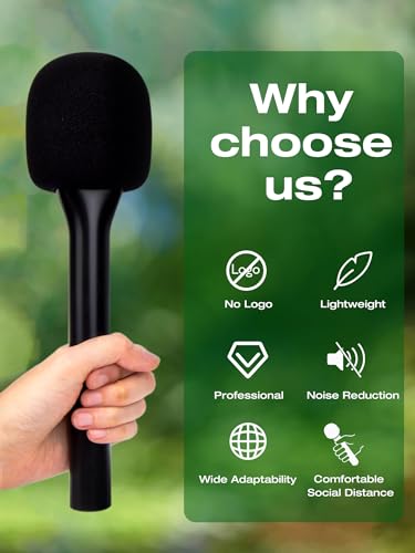 Image of SUNMON Handheld Wireless Mic Stand for DJI Mic 1 /2 /Mic Mini with Pop Filter | Handheld Mount Adapter for DJI Mic, 1 Mic Cover Foam