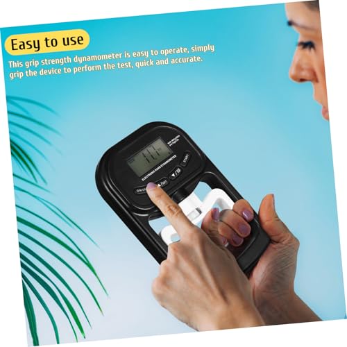 BESTonZON Grip Strength Tester Training Grips Grip Strength Strength Measurement Meter Digital Hand Dynamometer Hand Grip Strengthener Hand Grip Measurement Tool Grip Tester Black Plastic