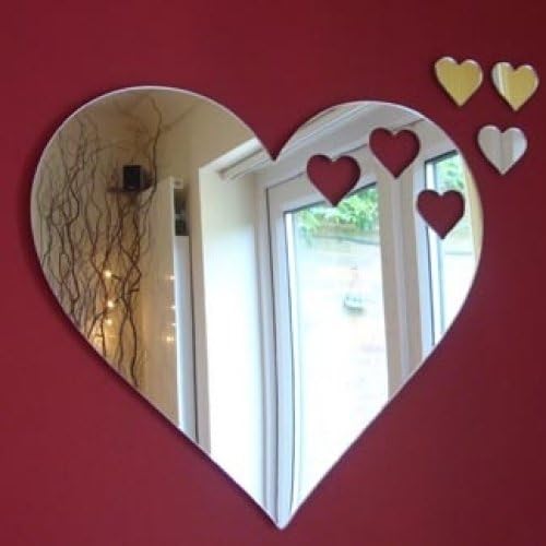 Super Cool Creations Hearts Out of Heart Mirror - 45cm x 40cm & Three Hearts