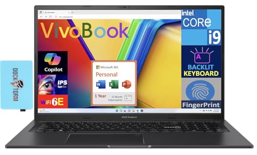 ASUS Vivobook 17.3" Laptop i9, 24GB, 8TB SSD, Win 11, MS 365