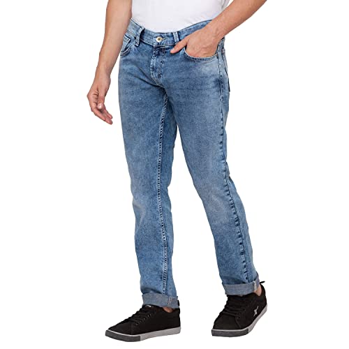 Image of Spykar Men's Slim Fit Low Rise Casual Jeans
