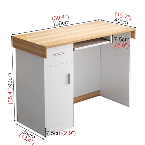 Comptoir de réception moderne avec rangements fermés et étagères