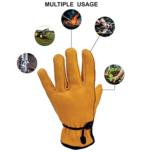 Idenax Gardening Glove Thorn Proof, Leather Working Gloves/Safety Work Gloves Men Women For Yard, Mechanic, Welding. (Medium) #TOP5