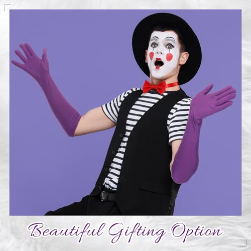 Boyiee Long Opera Elbow Length Gloves 16 Inch Banquet Party Wedding Stretchy Costumes Gloves for Men Women4