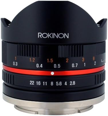 Rokinon 8mm F2.8 UMC Fisheye II (Black) Fixed Lens for Canon EF-M Mount Compact System Cameras (RK8MBK28-M)