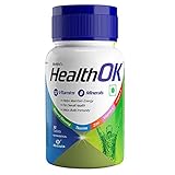 Health OK Multivitamin with Natural Ginseng, Taurine power, Daily Energy, alertness, Vitamin D, C & other 18 multivitamins minerals, for Overall Health, 30 Tablets (Veg) x Pack of 1