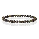 memphis depay femme Ancho: 4mm Memphis Pulsera de piedra natural - 4mm Dragon Bloodstone