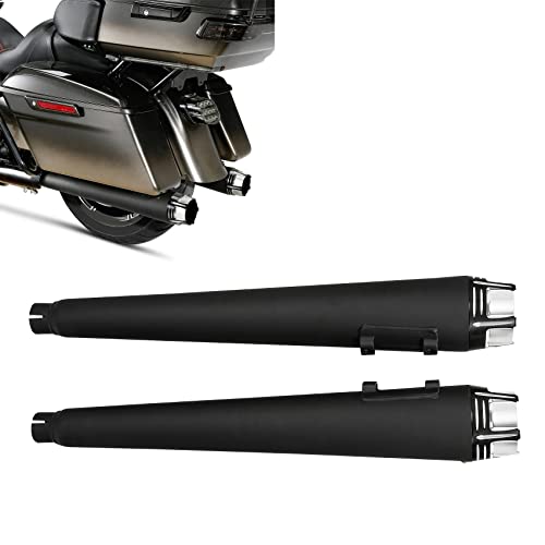 Tuyaux d'échappement mégaphone 4" Harley Road King Glide 1995-2016 taraudé
