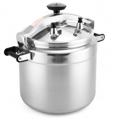 Image of 26 Quart Clamp On Pressure Cooker,Heavy-Duty Aluminum Pressure Cooker with Safety Bar Locking Lock, 2 ValvesrFast Cooking,for All Stovetops (Induction Compatible), for Family or Commercial