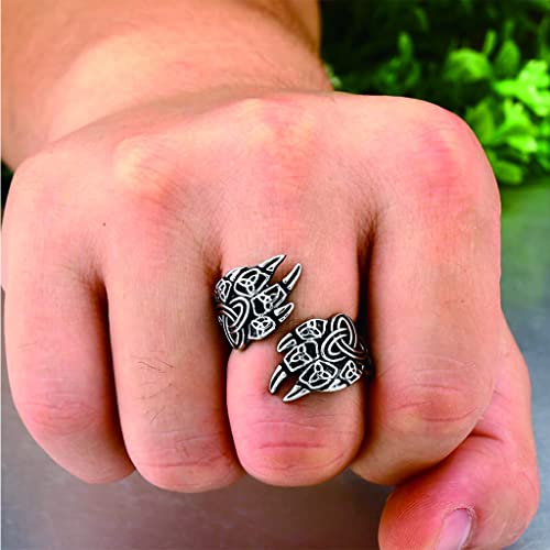 Bague d'impression de patte de loup anti-oxydation et sans nickel