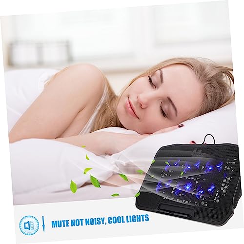 Base para laptop con ventilador enfriador doble USB miniatura 3