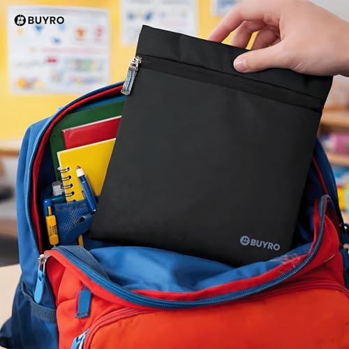 Image of Thermal Insulated Lunch Bag (2L, 4 Kg Capacity) for Kids, Men & Women | Aluminium Foil Inner Lining, Leakproof Tiffin Carry Bag | Keeps Food Hot & Cold for Office & School | Lunch Pouch (Black)