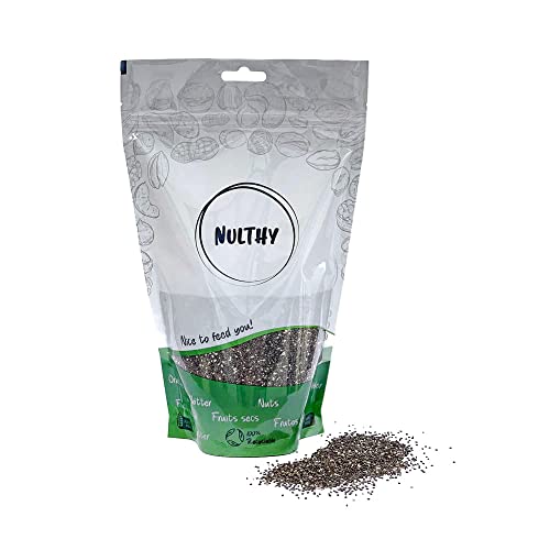 NULTHY 500g   Semillas de Chía BIO, Semillas Naturales, Cultivo Ecológico, Fuente de Omega 3, Vegano
