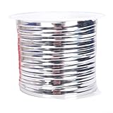 Mehrfarbige Krawatte zum Versiegeln von Lebensmittelbeuteln, 15 m Länge, ideal zum Basteln und für die Organisation zu Hause (Silber)