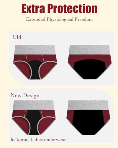 Washable Incontinence Underwear for Women, Leakproof Ladies Underwear, Heavy Flow Reusable Absorbent Panties4