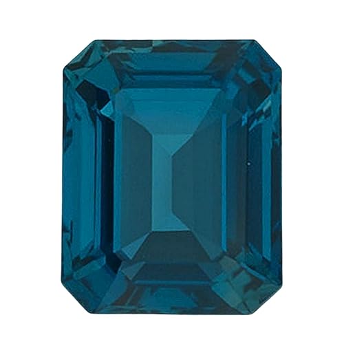 London Blue Topaz Emerald Cut Loose Gemstone 6x4 mm To 16x12 mm Size Lustrous Gemstone