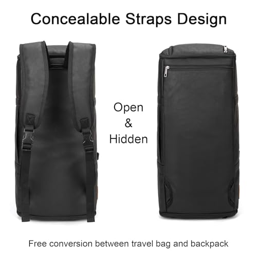Image of seyfocnia Garment Bags for Travel, Carry On Garment Bag Backpack, Convertible Garment Duffle Bag for Men Women, 4 in 1 Hanging Dress Suitcase Suit Travel Bag
