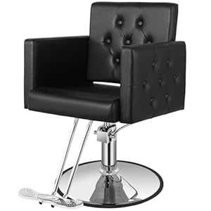 Salon Chair for Hair Stylist for Home, Stylist Chair with 360 Degree Swivel, Heavy Duty Hydraulic Pump Barber Chair for Barbershop Home, Braiding Chair Styling Hairdressing Salon Spa Equipment