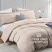 Hearth & Harbor Bed Linen Set, 3Piece King Duvet Cover, Soft Microfiber, Lightweight, Breathable, Button Closure, 104x90 inches, 2 Pillow Shams
