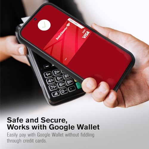 VENA vCommute for Google Pixel 9/9 Pro (2024) Wallet Case, [Military Grade Drop Protection] Flip Leather Cover Slot Card Holder with Kickstand - Black — view 6