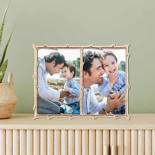 Image of Lawrence Frames Metal Frame, Branch Design, Gold, 4x6 Double