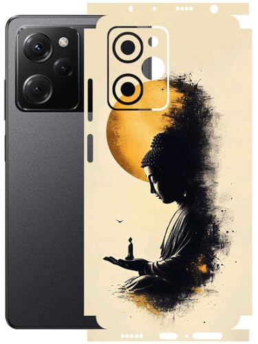 Image of AtOdds - Full Body Back Screen Guard Protector Film - Lamination Wrap Skin Sticker Compatible with Poco X5 PRO (5G) | Scratchproof Matte Finish (Divine)
