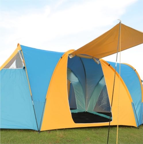 Carpa de camping portátil para 6-9 personas azul miniatura 4