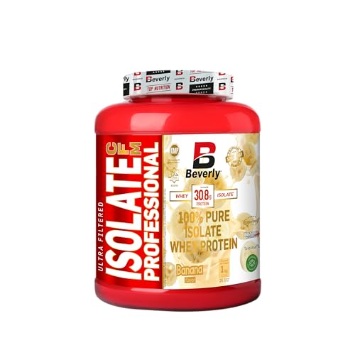 Beverly ISOLATE CFM 1 kg – Proteína Aislada de Suero Premium (Whey Isolate) | 30 g Proteína | Baja en Lactosa y Sin Azúcares Añadidos | 29 Servicios | Desarrollo Muscular (1 KG, Plátano)