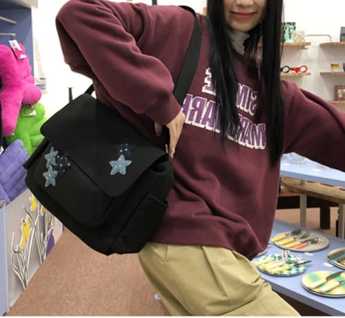 Cute Star Messenger Bag Casual Crossbody Bag for Women Aesthetic Bag Ita Bag Tote Bag Purse3