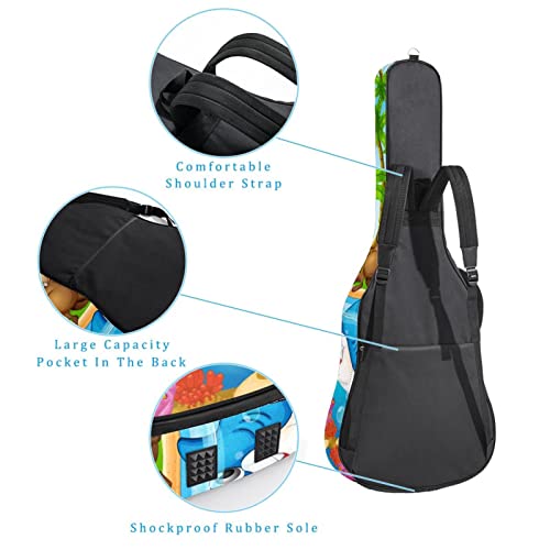 Housse pour guitare acoustique – Motif tortue dans l’eau – 1 cm d’épaisseur – Rembourrée – Étanche – 101,6 cm – 102,6 cm… - Les Beatles, Paul McCartney, John Lennon, RIngo Starr, George Harrison Housse pour guitare acoustique - Motif tortue dans l'eau - 1 cm d'épaisseur - Rembourrée - Étanche - 101,6 cm - 102,6 cm… – Image 4