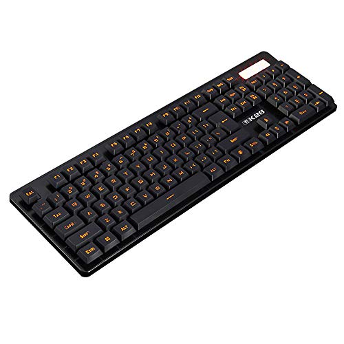 Preisvergleich Produktbild Guanwen Gaming Tastatur, mechanische Feel Orange Atmung Hintergrundbeleuchtung Multimedia Ergonomic USB verdrahtete Spiel Tastatur für PCLaptop / Computer