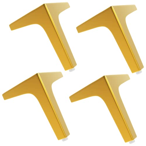 Supermaster Furniture Legs 7 Inches Metal Furniture Legs Diy Legs For Furniture Set Of 4 For Cabinet Dresser Sofa Couch Chair (Gold) #TOP1