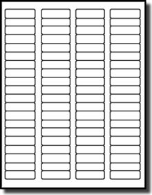 removable address labels - 8,000 Label Outfitters 1.75” x .5” White Matte Removable Adhesive Return Address Labels – 100 Sheets