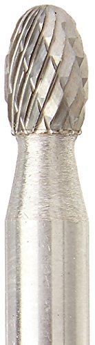 Image of Drill America SE-1 Carbide Burr /Rotary File Oval Double Cut for Die Grinder 1 /4 inch Dia. x 3 /8 inch Cut Length with 1 /4 inch Shank and 6 inch Overall Length, DUL Series