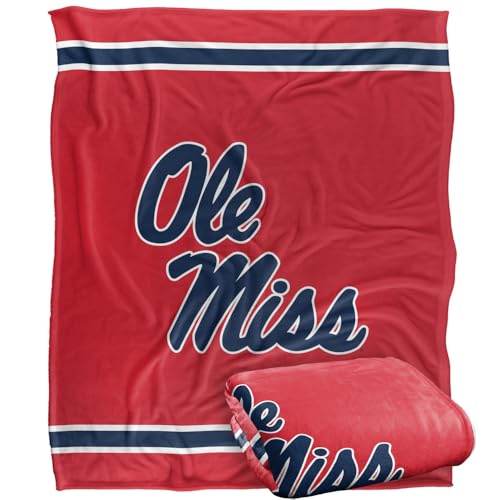 LOGOVISION University of Mississippi Blanket, 60x80 Primary Logo SilkyTouchBlanket