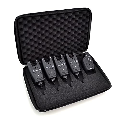 Hirisi Tackle Kit d'alarme de touche sans fil dans un sac de transport (FBM-S5-4)