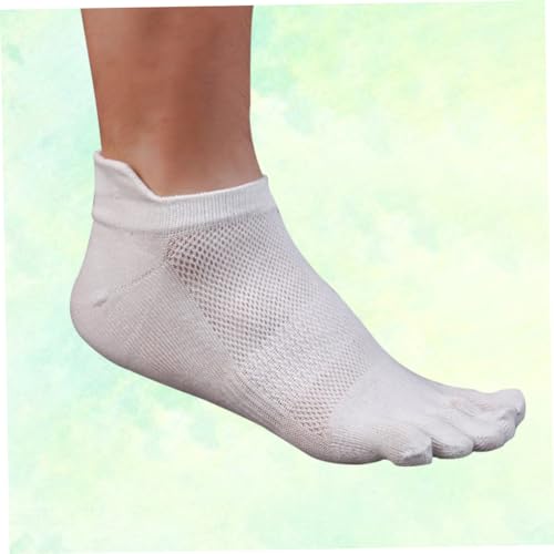 Men's Breathable Five Finger Socks Low Cut Cotton Toe Socks for Running Moisture-wicking Quick Drying Comfortable Athletic Design for Spring and Summer3