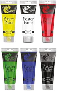 Neon Acrylic Paint-Set of 6 different color tubes 120ml. Creative painting art supplies set for children, teens and adults,high colour pigment content, high coverage and fast drying neon acrylic paint