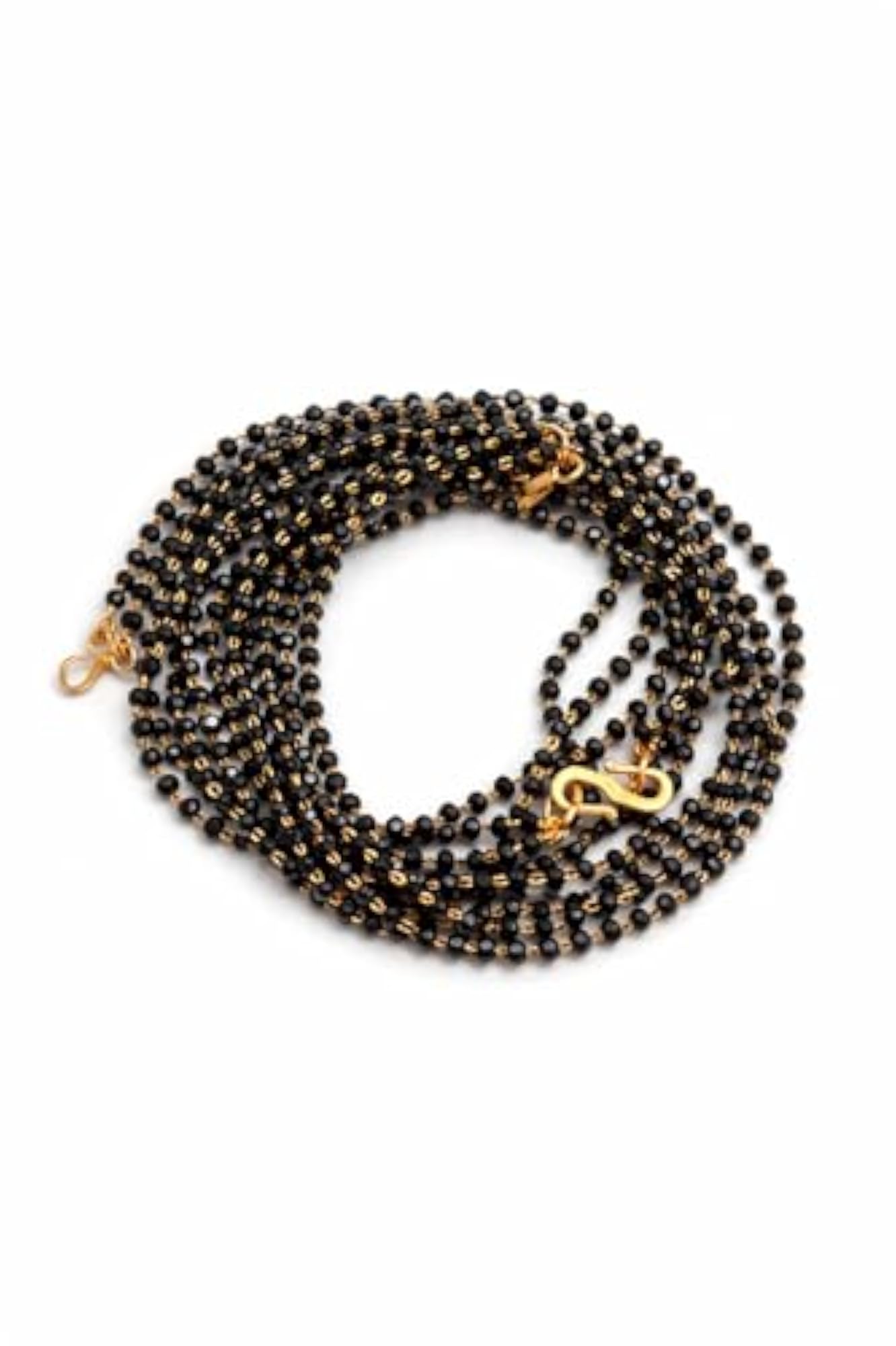 Black Beaded Mangalsutra Chain, 36 cm